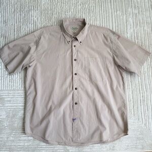 Cabela's Men's Short-Sleeve Button-Down Shirt in Light Taupe